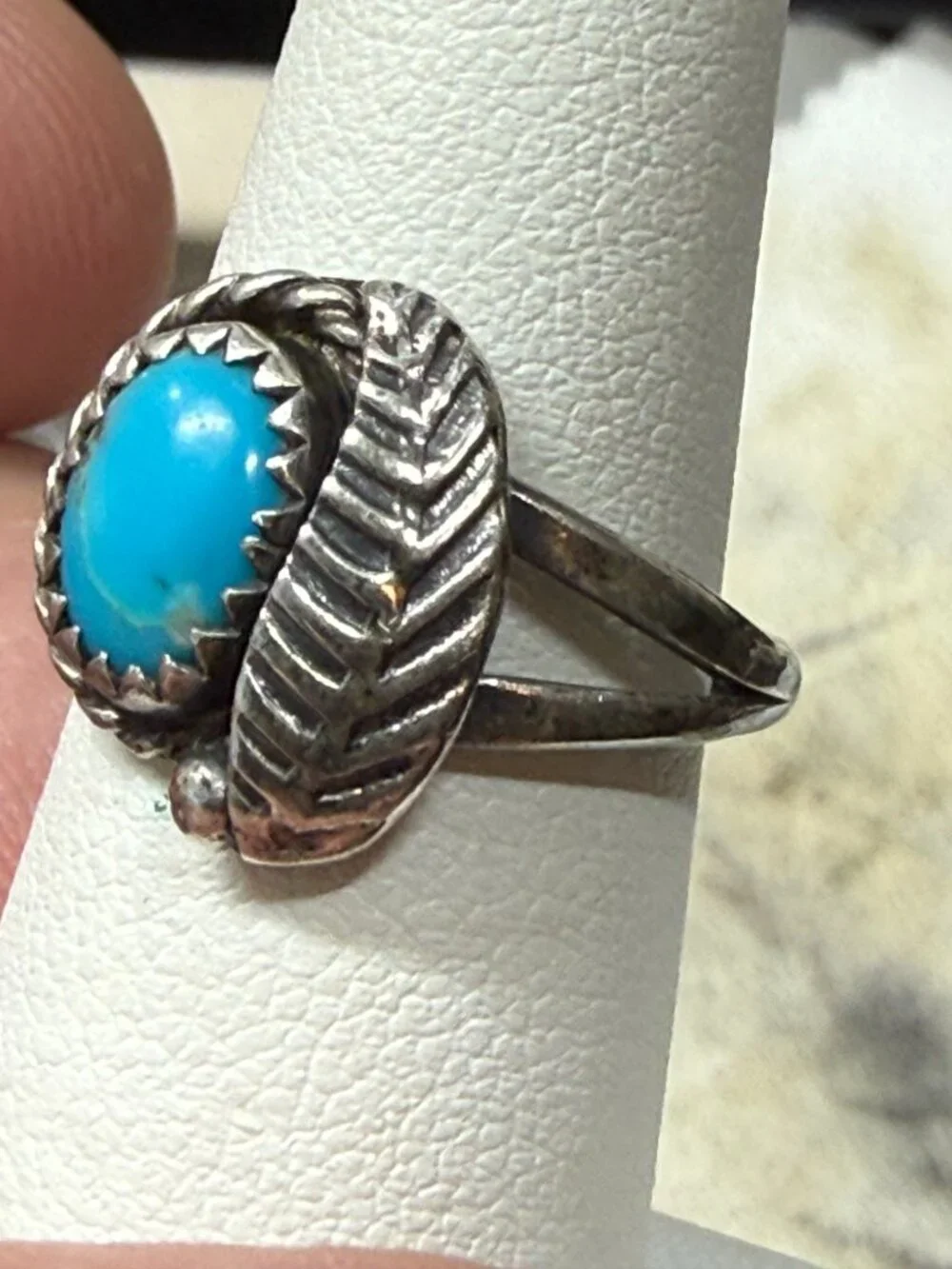 Old SouthWest Handmade Sterling with Turquoise Ring